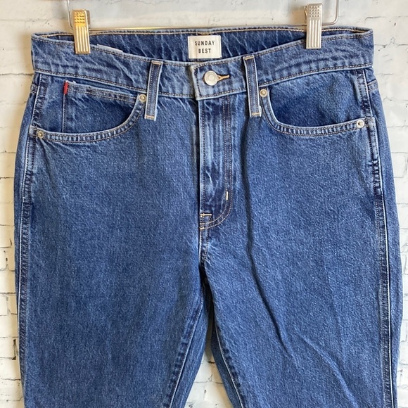 Aritza Sunday Best Jeans Size 8 90’s Bootcut Rigid Denim Elevated Basic Everyday - Picture 4 of 16